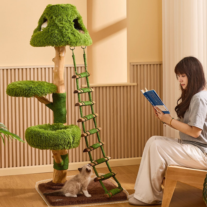 3 Tiers Cat Tree with Condons,Perch,Scratching Posts