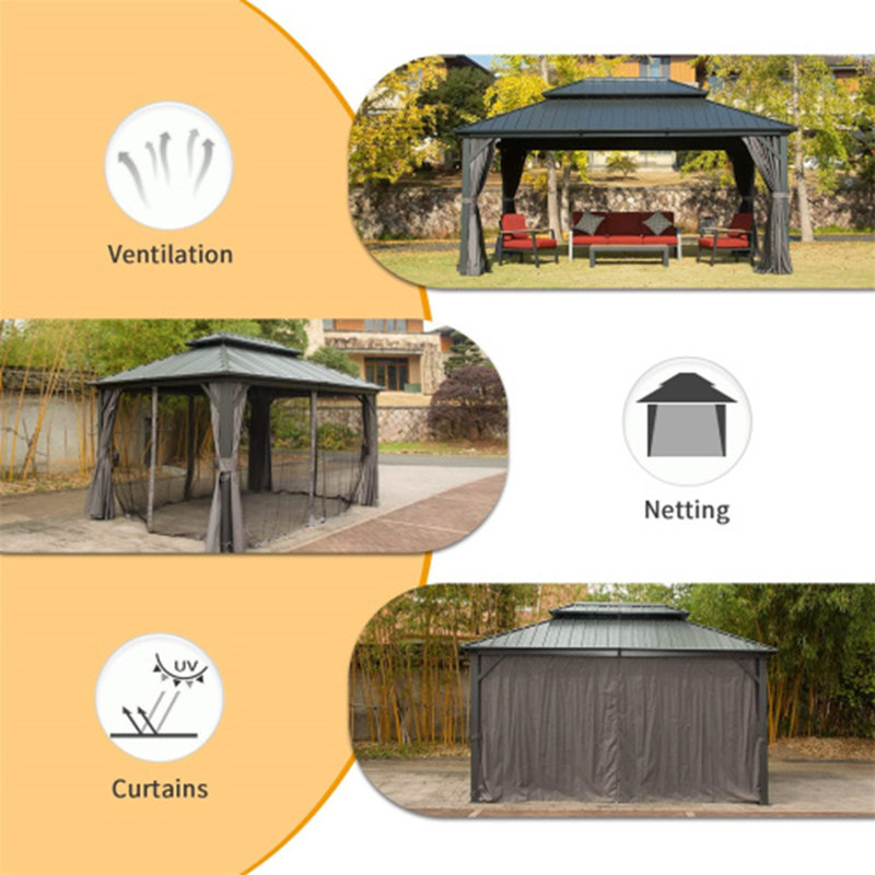 Versatile Gazebo – Great for Entertaining, Gray