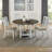 Foldable leaf dining table with 4 chairs-2040431838