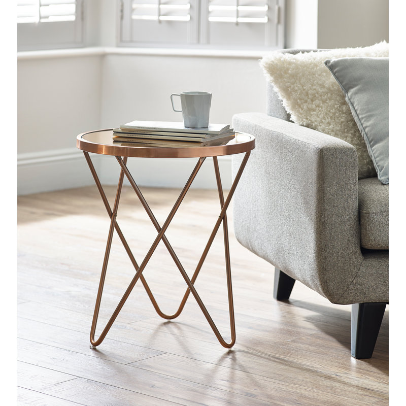 Freda End Table, Copper