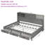 Lit plateforme double avec tiroirs de rangement et tablette-1995861991