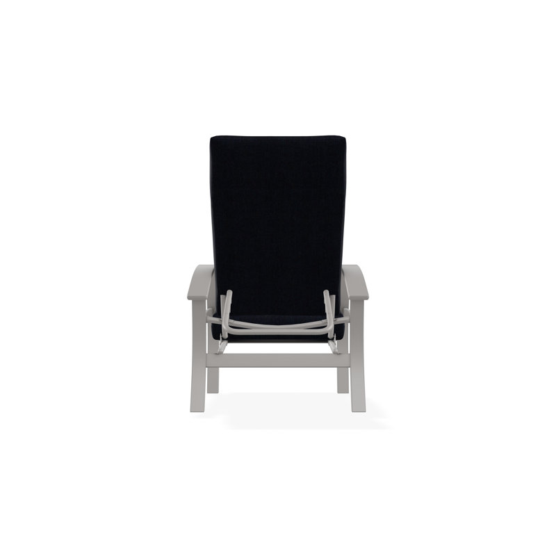 Belle Isle Outdoor Lounge Chair, Warm Gray, Spectrum Indigo Sunbrella®