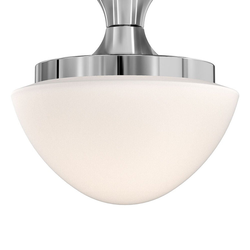 Hinkley Knox Semi-Flush Mount Schoolhouse Style Ceiling Light, Chrome