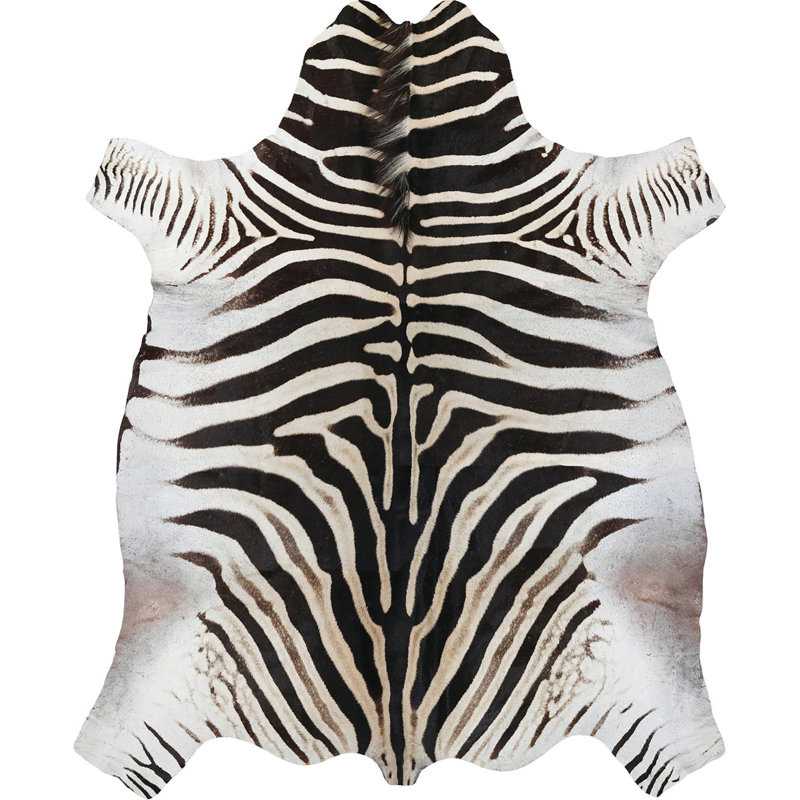 Liska Novelty 155 cm x 190 cm Animal Print Cowhide Area Rug
