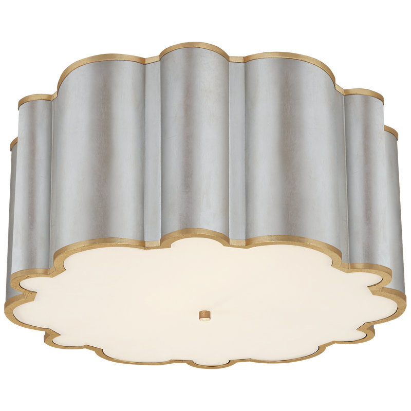 Alexa Hampton Markos Grande Flush Mount, Silver/Gold