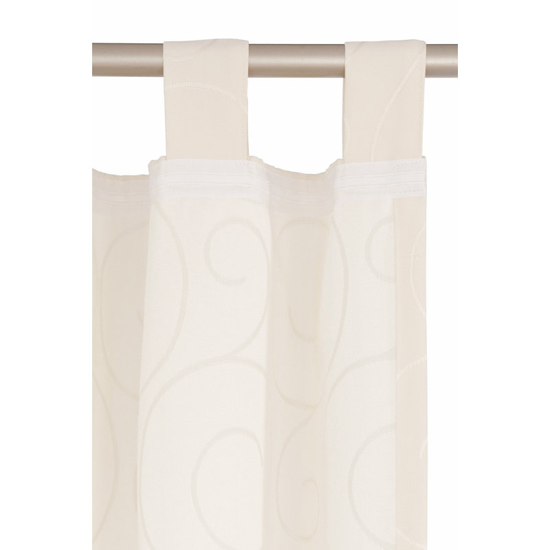 Coursey Room Darkening Curtain Single Panel, 132cm Width x 245cm Drop, Cream