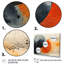Éclipse solaire noire et orange - ensemble abstrait d'art mural 5 pièces-857139232