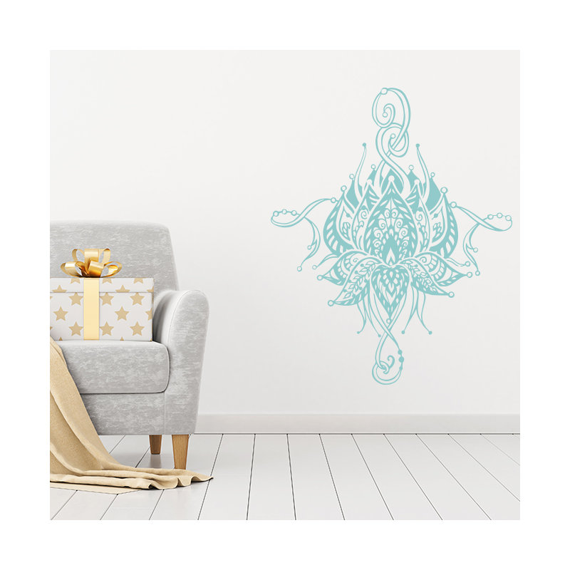 Décalcomanie murale fleur lotus Buller, Menthe