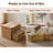Modern Geometric Coffee Table Set of 2, Nesting Table with Drawer