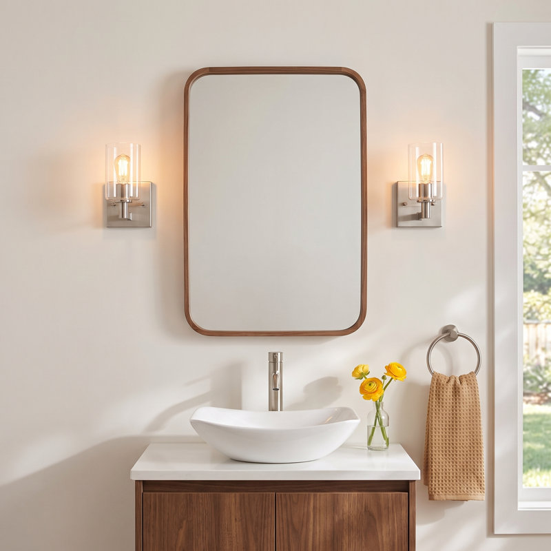 Haines Dimmable Bath Sconce, Brushed Nickel