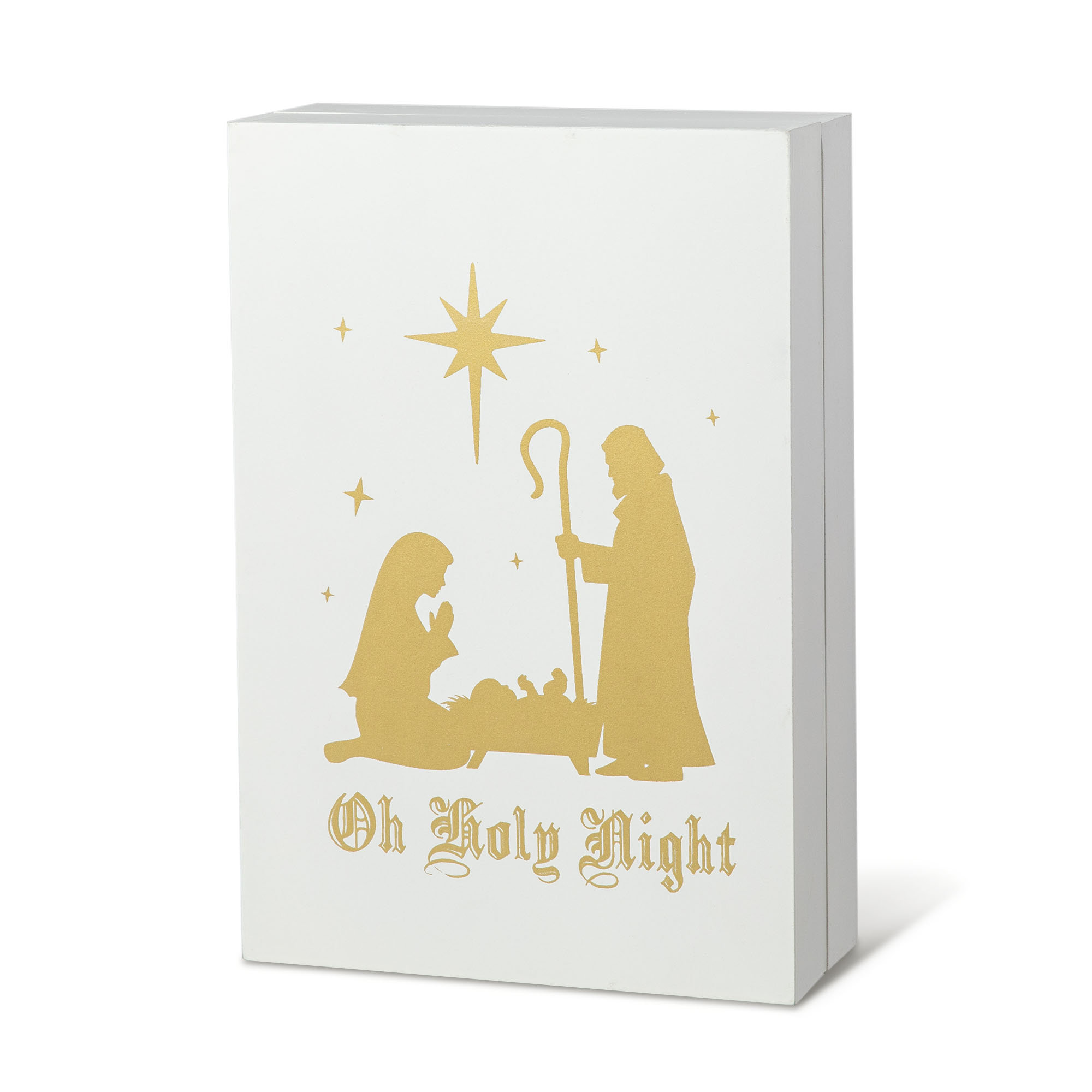The Holiday Aisle® 17 quot L Lighted Wooden Christmas Nativity Advent