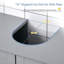 Meuble sous-lavabo gris, gain d'espace, avec découpe en U et tablette ajustable pour le rangement des produits d'hygiène. Convient aux besoins quotidiens.