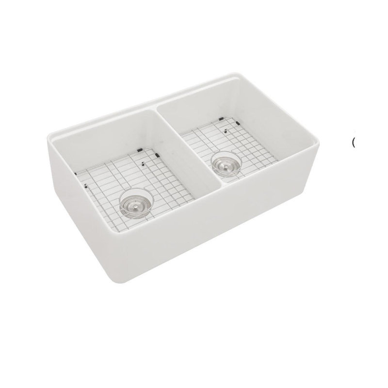 Dierre 33 " L Double Bowl Ceramic Kitchen Sink