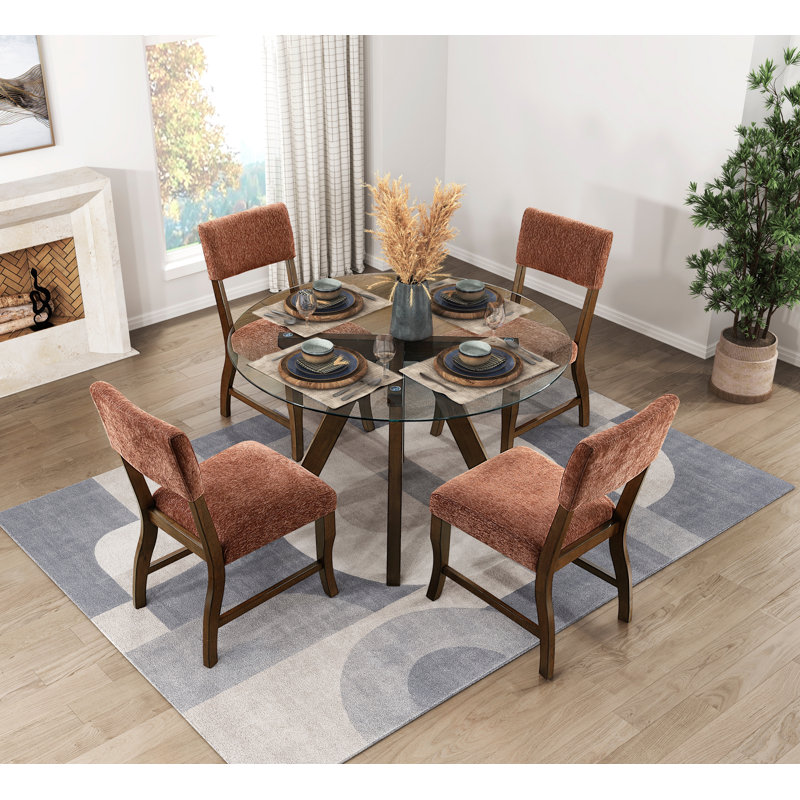 Ensemble de 2 chaises de salle à manger, Rouille