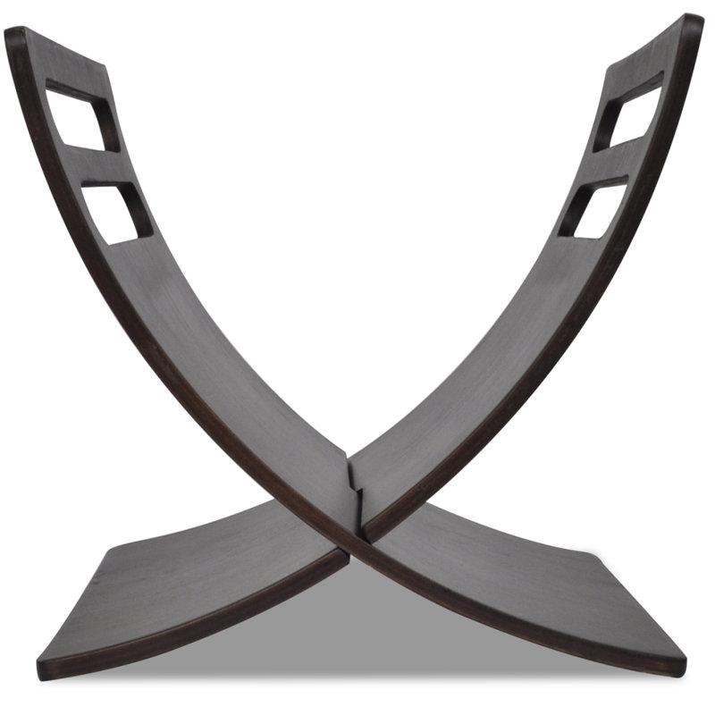 Wood Free Standing Magazine Rack, Brown