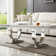 Rectangle Marble Coffee Table With Stainless Steel Base