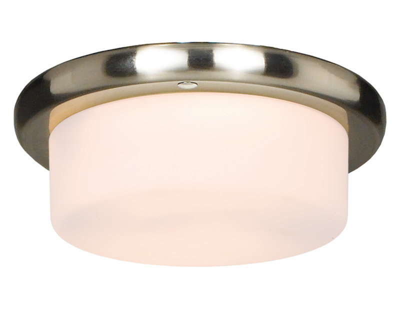 Glass Flush Mount, Brown Antique