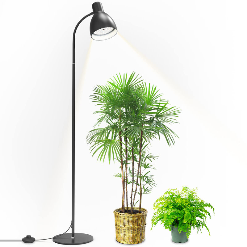 Lampe sur pied, 5000 W à spectre complet, lumière de croissance 25 W pour plantes d'intérieur - support de plancher de 55 po de hauteur, angle réglable avec interrupteur marche / arrêt