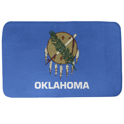 Tapis pour salle de bain à drapeau oklahoma Fawcett