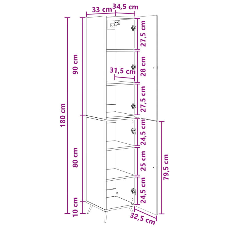 2 -Door 4 Storage Cabinet