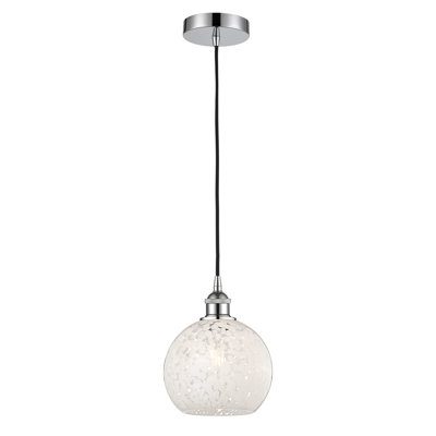 Mini-luminaire suspendu à cordon 1 lumière Edison White Mouchette 6 po-616-G1216