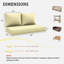 Coussin de siège / de dossier pour causeuse Wynee-1351502758