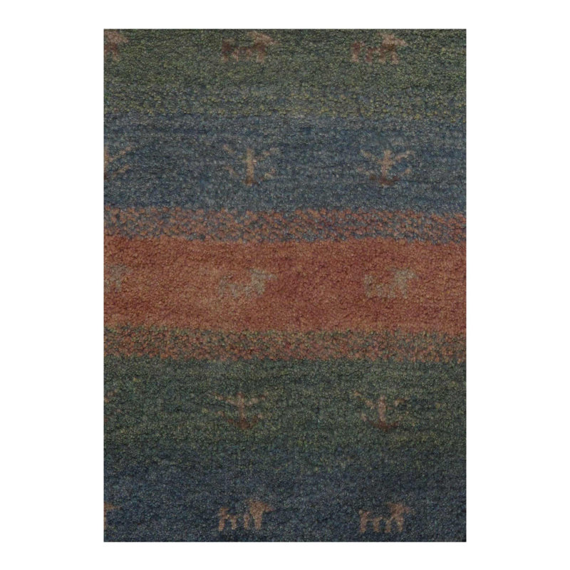 Tapis Gabbeh fin noué à la main 2 pi x 3 pi