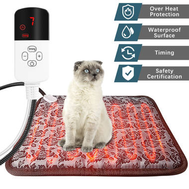 Waterproof Pet Electric Heating Pad Dog Cat Carpet Warming Mat with Chew Resistant Steel Cord Tucker Murphy Pet Size: 1 H x 17.2 W x 17.2 D