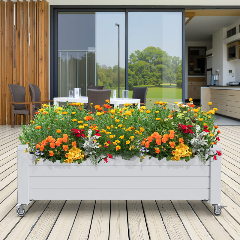 Outdoor/Indoor/Decor Resin Planter Box New green house beauty and hope Raised Garden Bed, 1