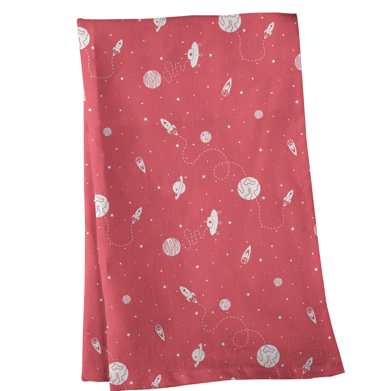 Tea Towel Kitchen Towel, Poly Twill, Red