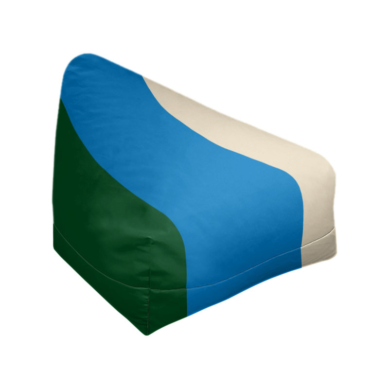 Fauteuil à billes Washington, 27 po x 27 po x 30 po, Vert de Good Land / bleu des Grands Lacs / crème 