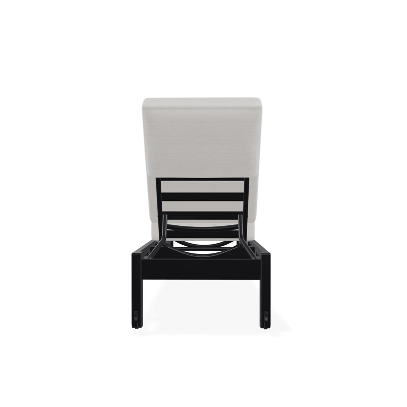 Chaise longue sans accoudoirs en polyester à 3 positions Leeward, Nuage tabloïd, Noir