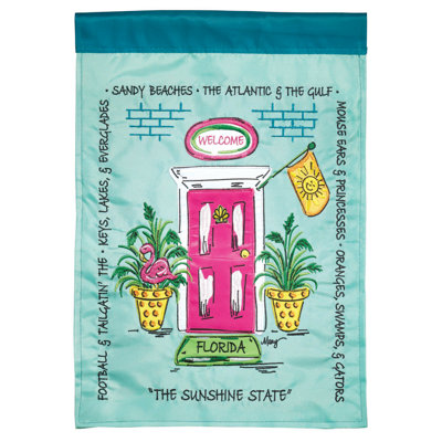 Drapeau de jardin en polyester 18 x 13 po Florida