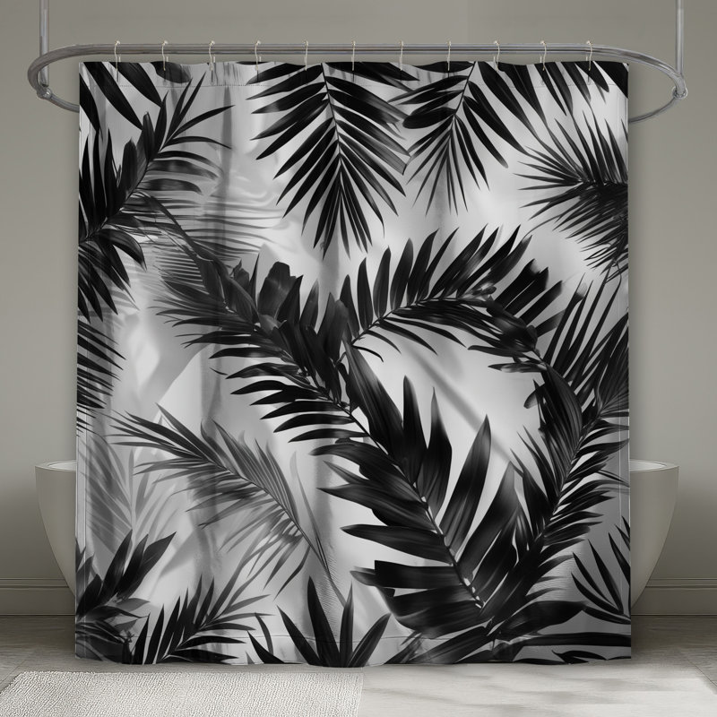 Rideaux de douche noirs très longs, L 70 po x H 93 po