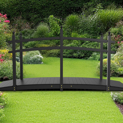 Décoration de jardin en bois noir 7,5 pi