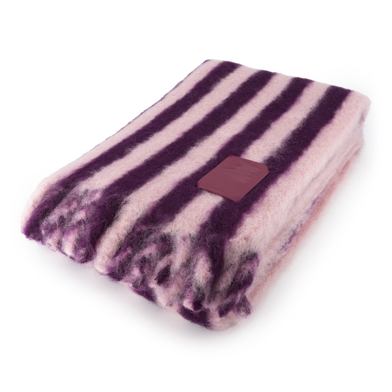 Hand Woven Blanket, Pink/Purple