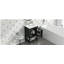 Meuble-lavabo de 20 po avec lavabo, armoire de salle de bain avec porte à fermeture douce, support de rangement et tablette ouverte, noir (ancien SKU: N725P220604B)-897218959
