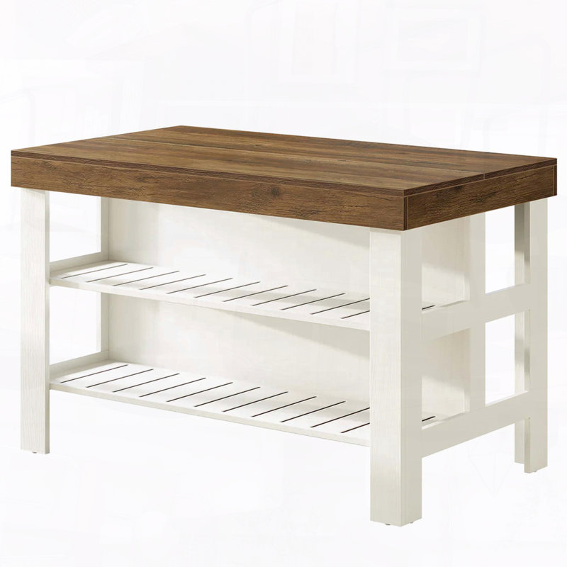 Îlot de cuisine en bois d'ingénierie robuste