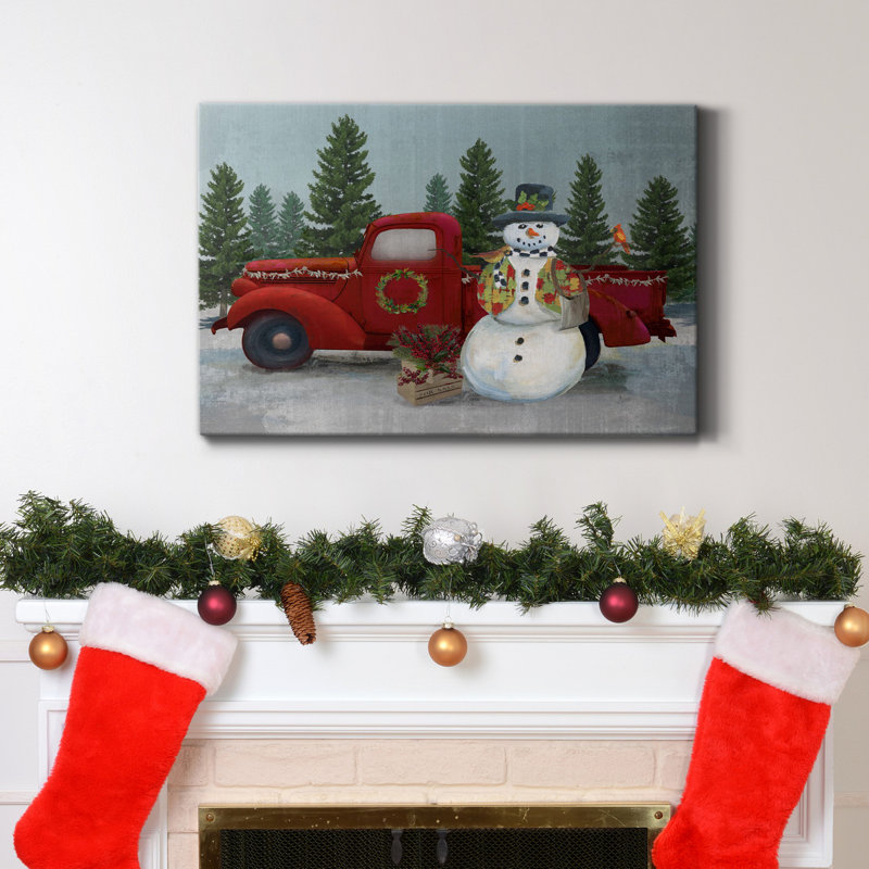 Toile tendue avec châssis Winter Truck, H 12 po x l 8 po x P 1 po