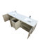 Meuble-lavabo double 80 po Rustic X P 20 po D, ensemble en marbre de culture et robinet chromé