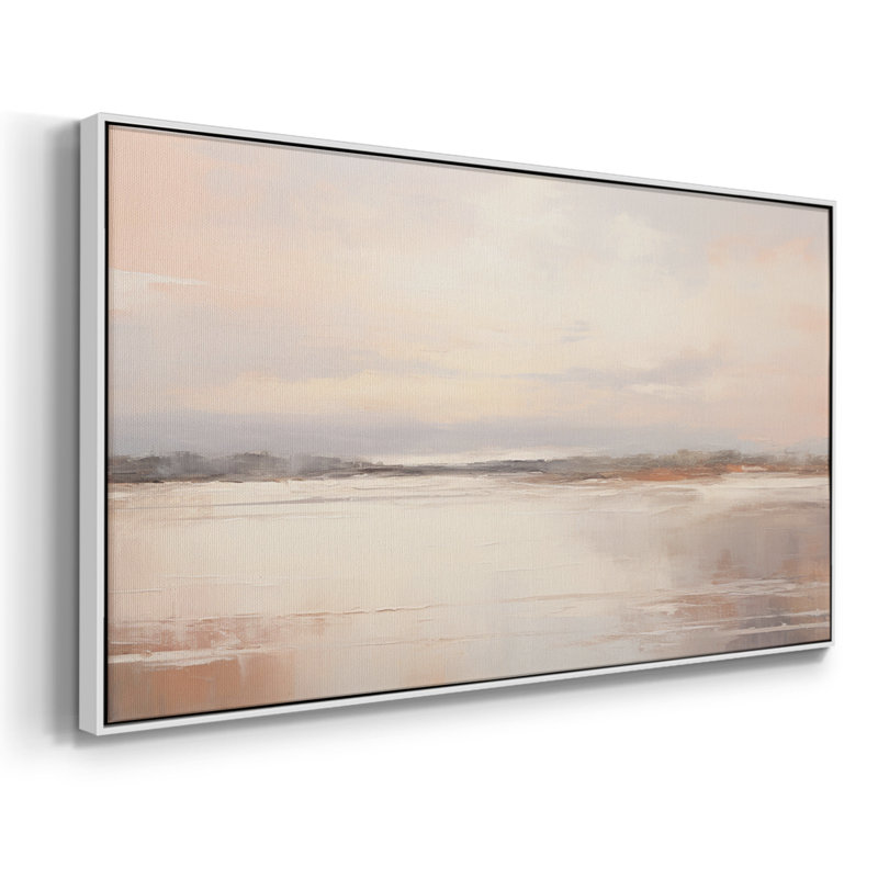 Série paysage - DCCxxx - Toile tendue avec châssis encadré - Prêt à être accroché, H 21 po x l 41 po, Blanc