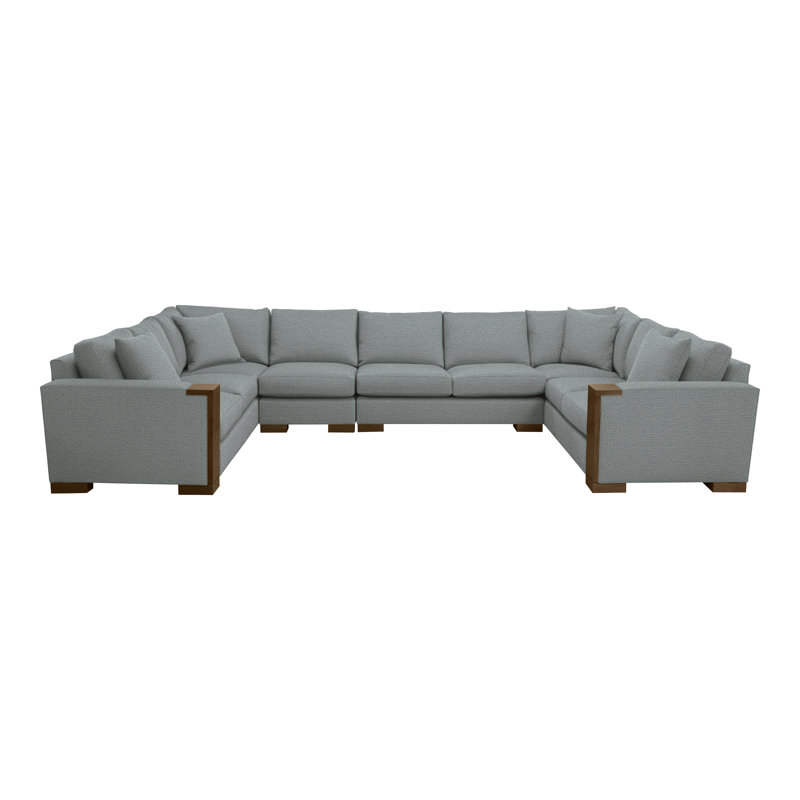 Michael Weiss 4-Piece Abingdon Sectional, Tuck Cobalt, Havana