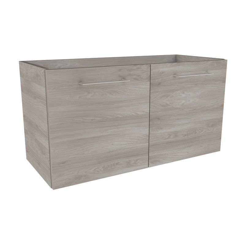 Lima 80cm Single Bathroom Vanity Base Only, Stone Ash