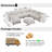8-Seat Extra-Deep Chenille Modular Corner Sectional-468111108