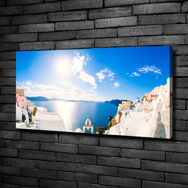 Santorini Greece - Wrapped Canvas Print