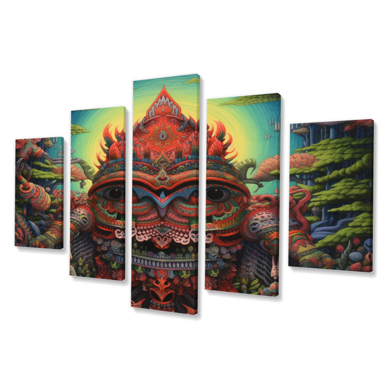 «Plant Spirit Vision», impression sur toile - 5 panneaux