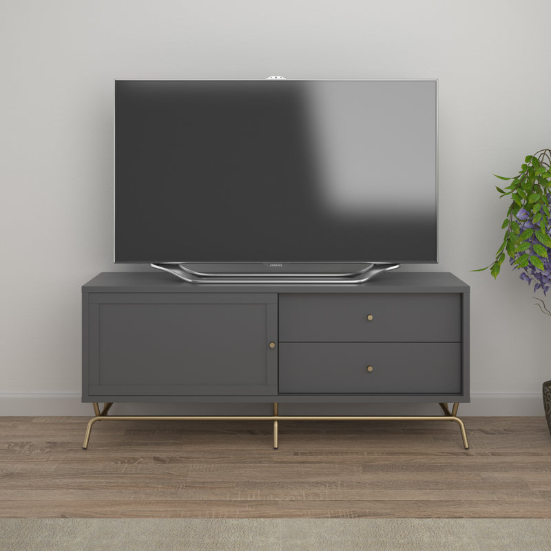 Unfinished TV Stand for TVs up to 65", Graphite Grey
