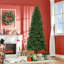 Sapin de Noël artificiel mince de 7 pi de hauteur non éclairé avec branches réalistes et 865 pointes