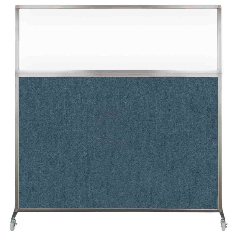 Cloison de bureau Hush - fenêtre transparente, Caraïbes, 72"