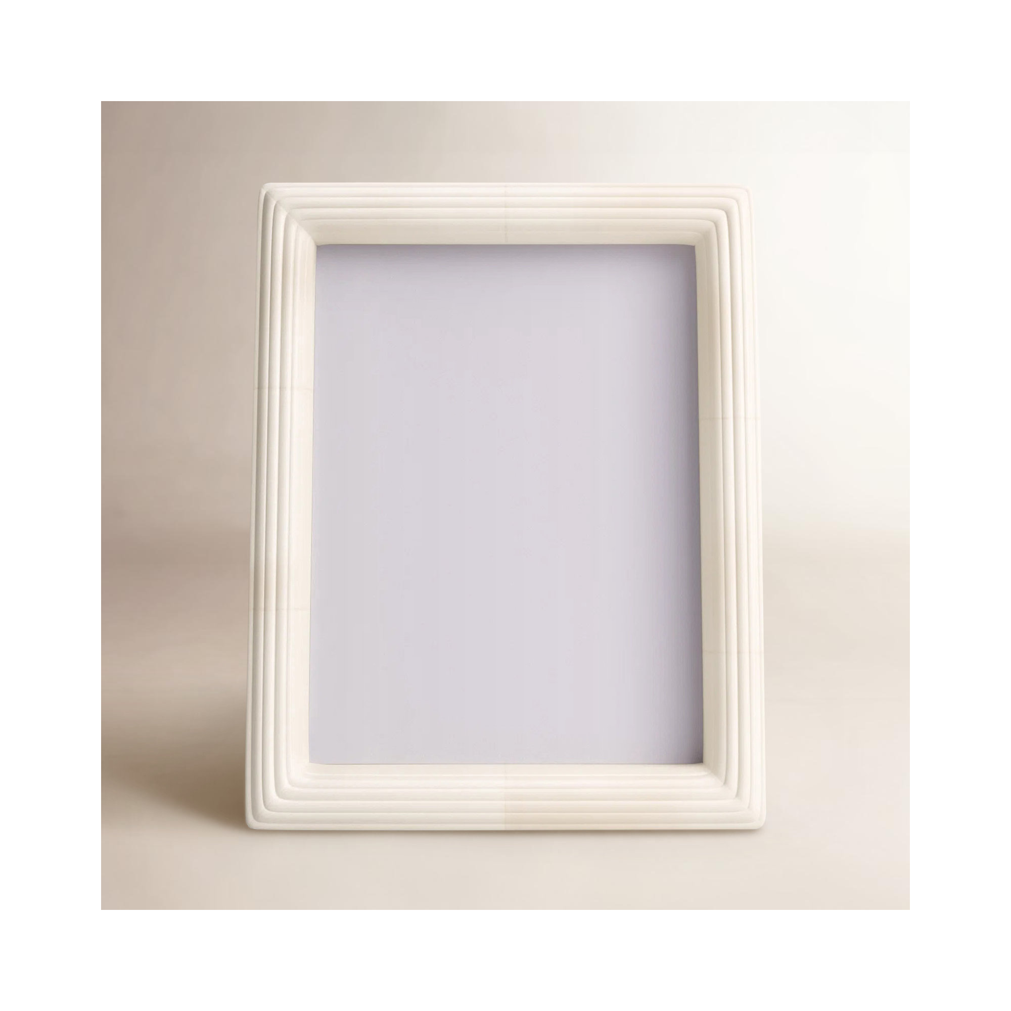 Zuriah Bone Matte Picture Frame, 5" x 7", White